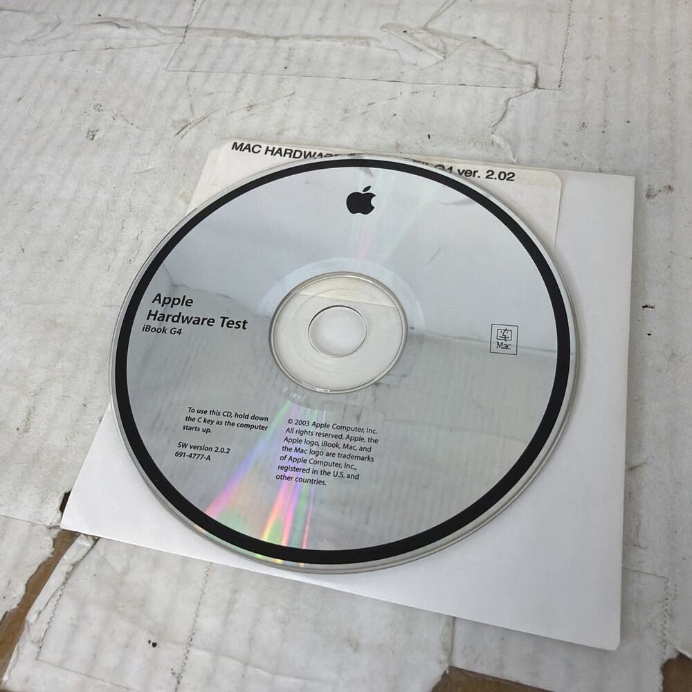 Vintage Apple iBook G4 Hardware Test CD 691-4777-A Disc Only
